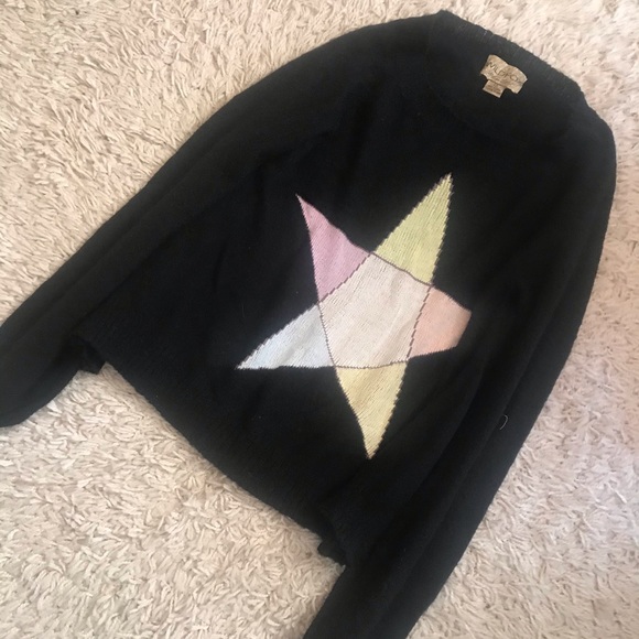 Wildfox Black witch Star Sweater Sz S - Picture 2 of 2